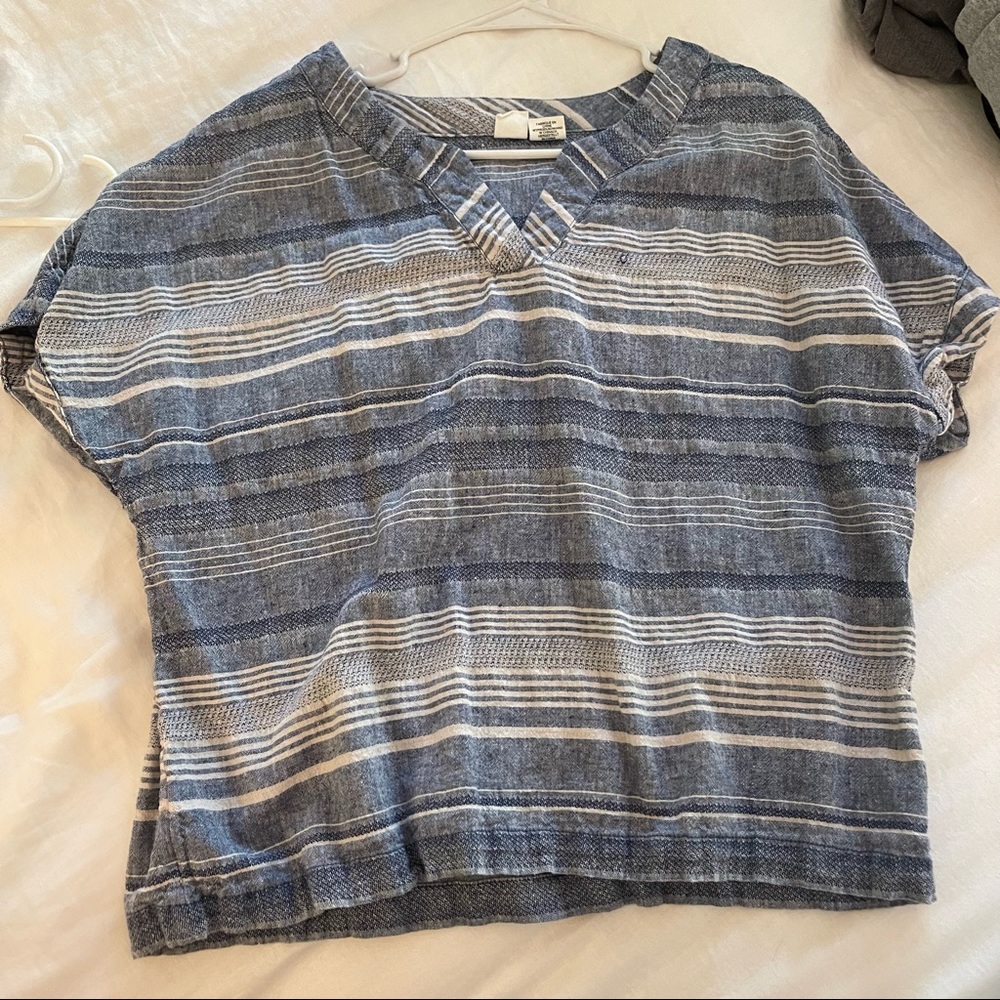 Striped Denim Top